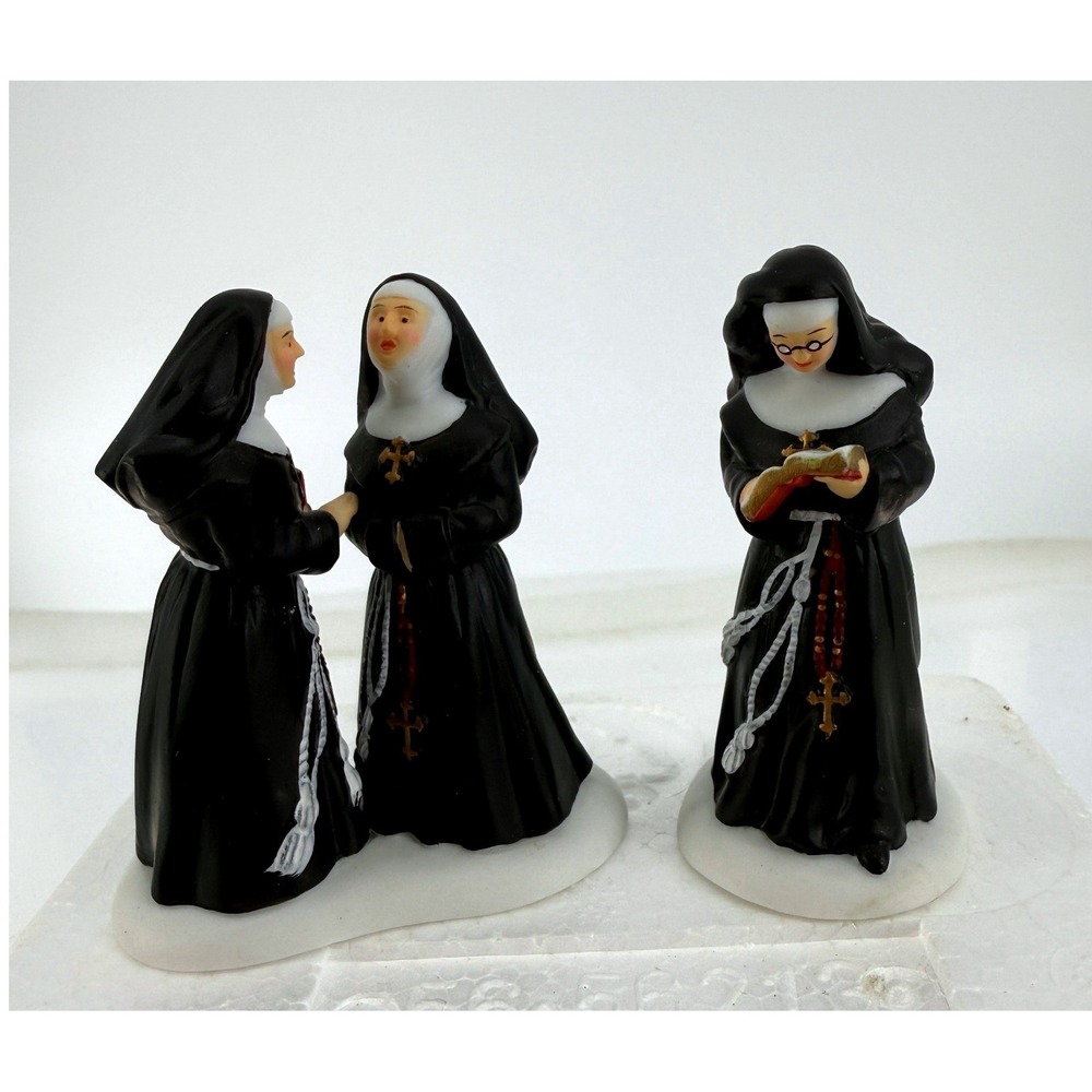 Department 56 Alpine Village Sisters of the Abbey Nuns Figurines Set of 2 56213